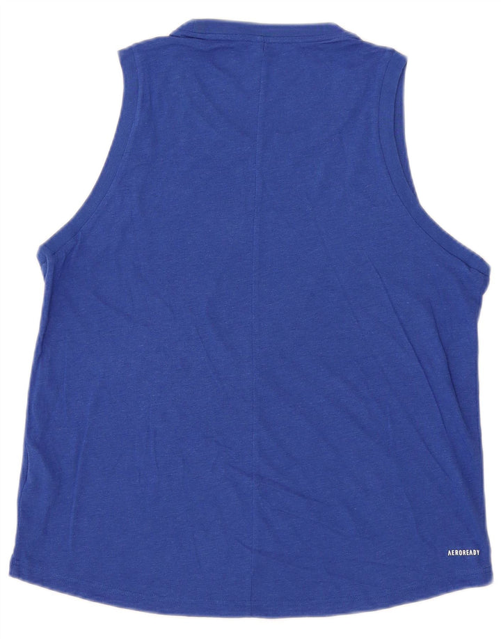 Adidas Aeroready Vest Top UK 38/40 Medium Blue Polyester