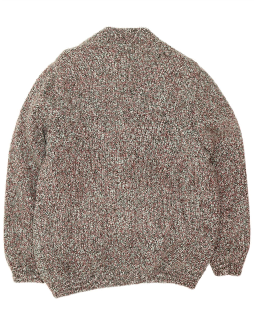 Vintage herre cardigan sweater stor flerfarvet flækket