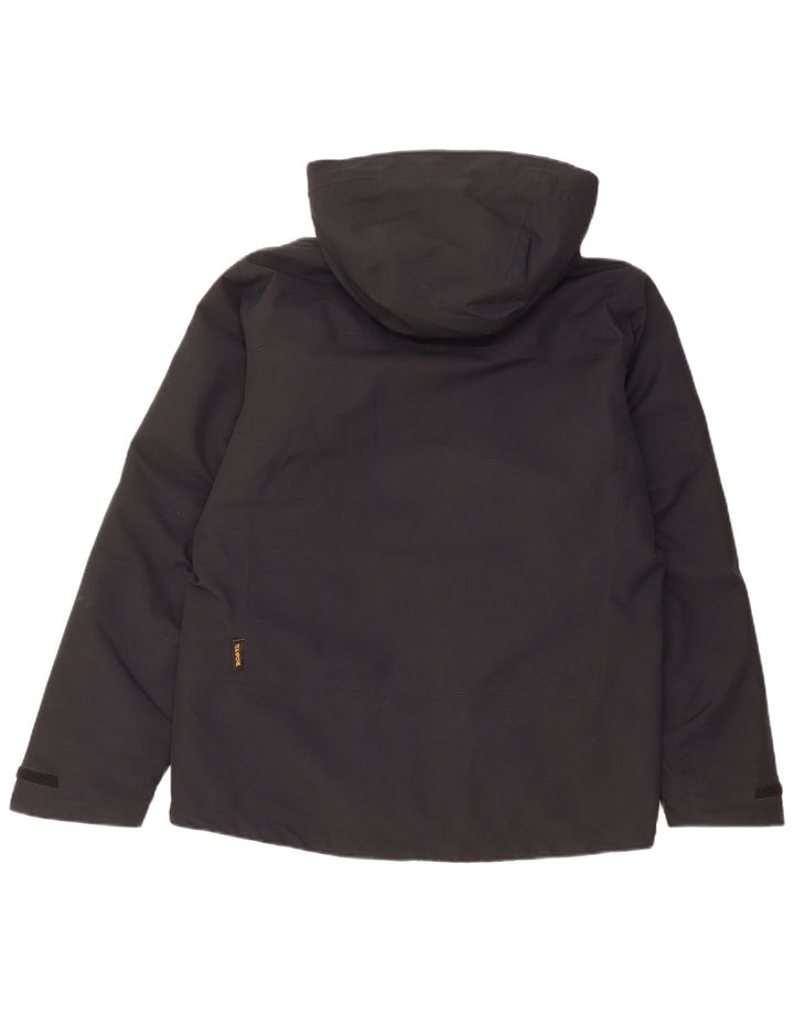 Jack Wolfskin Herre Hooded Windbreaker Jacket UK 34 Small Black Polyester