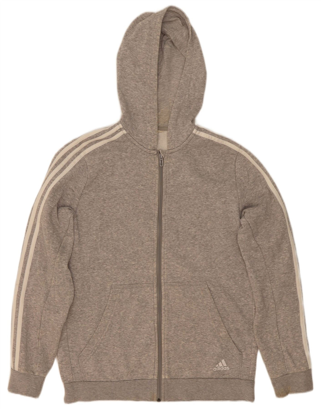 Adidas hættetrøje med lynlås til mænd Medium Grey Flecked