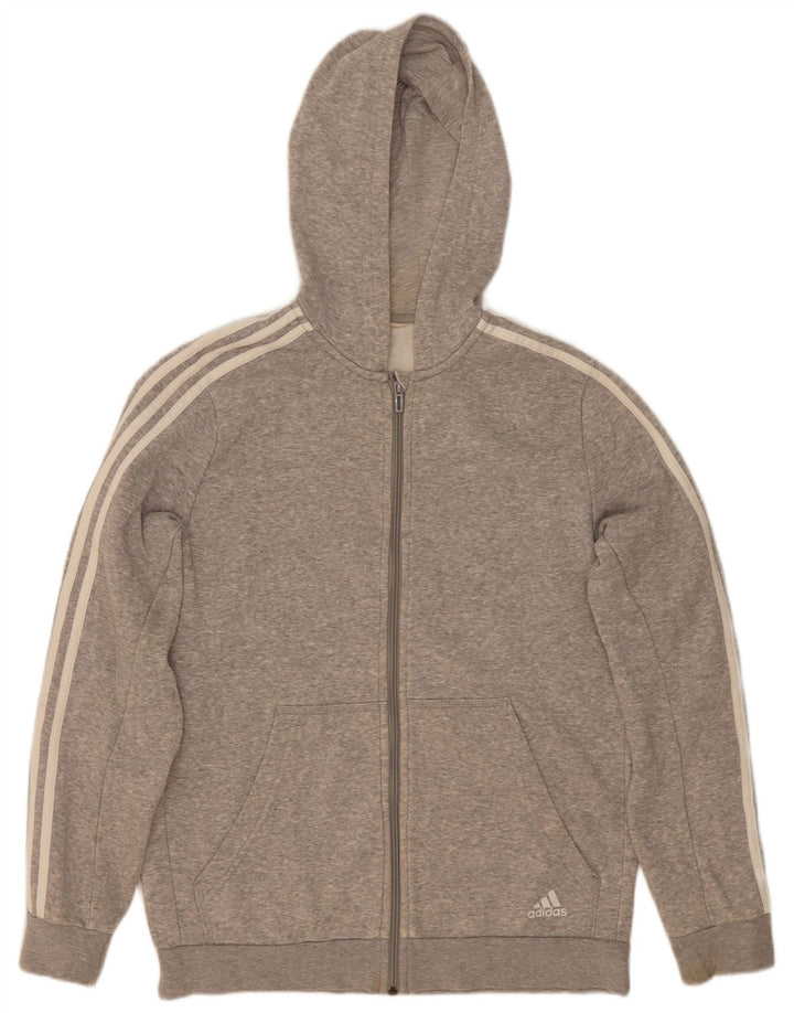 Adidas hættetrøje med lynlås til mænd Medium Grey Flecked