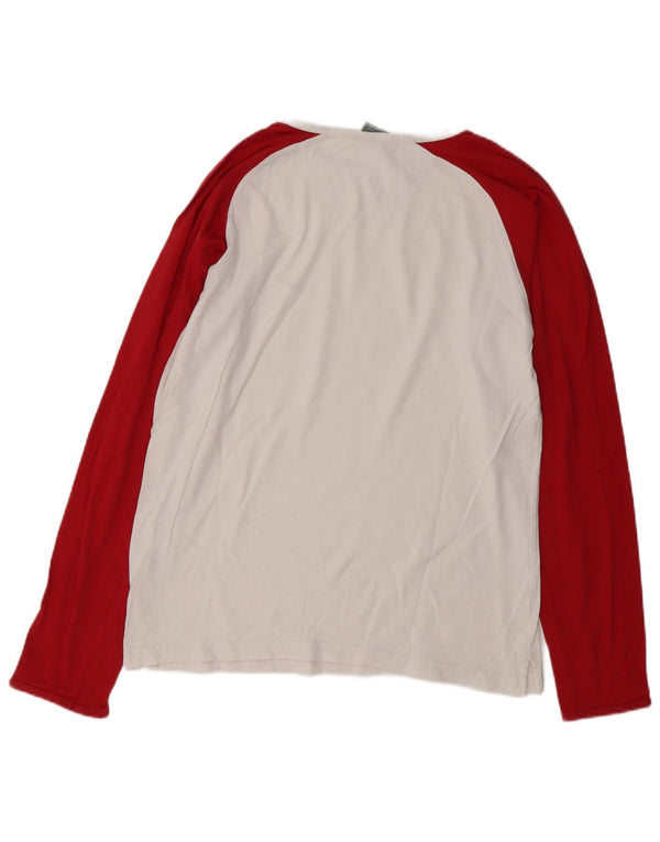 Nike Herre Top Langærmet UK 39/41 Medium White Colourblock