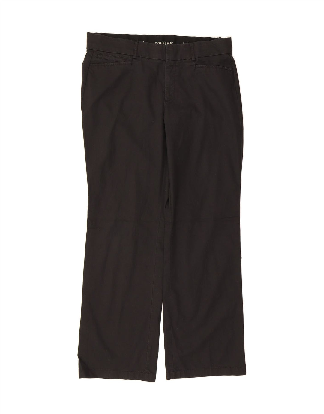 DOCKERS Womens Casual Trousers US 14 XL W34 L31 Black Polyester Vintage Dockers and Second-Hand Dockers from Messina Hembry 