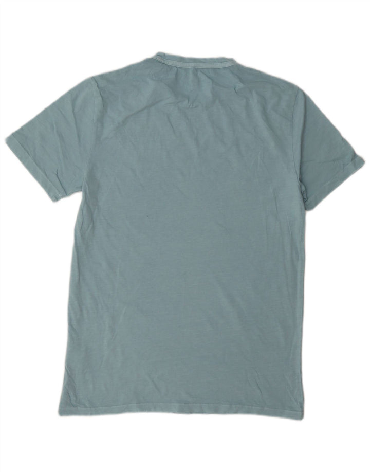 All Saints Herre Regular Fit T-Shirt Top Medium Blue Bomuld