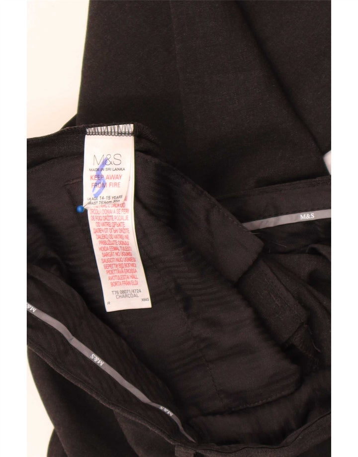 Marks & Spencer Boys Slim Suit Bukser 14-15 år W29 L29 Grå Polyester