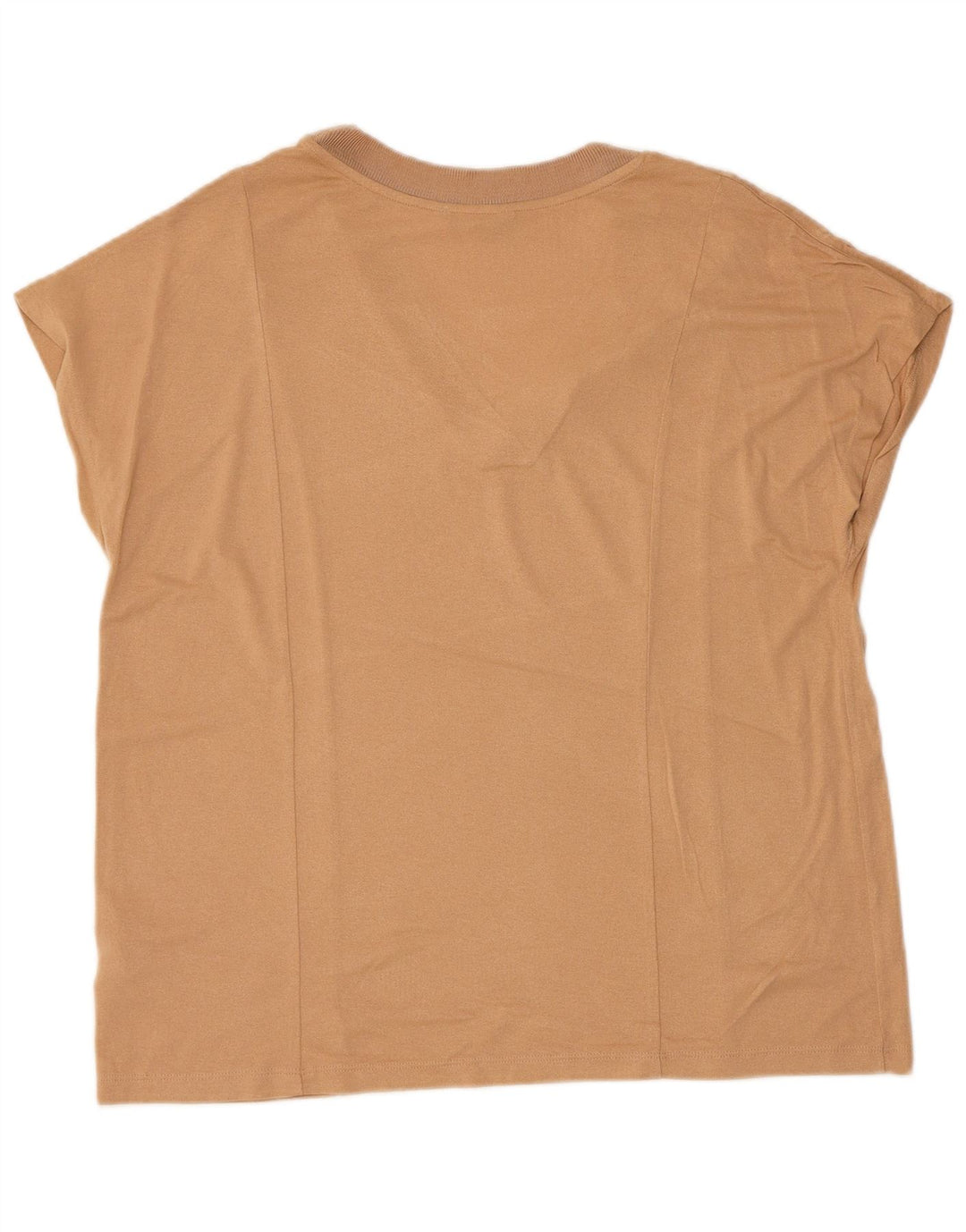 Marks & Spencer T-shirt top til kvinder UK 14 Stor Beige Viscose