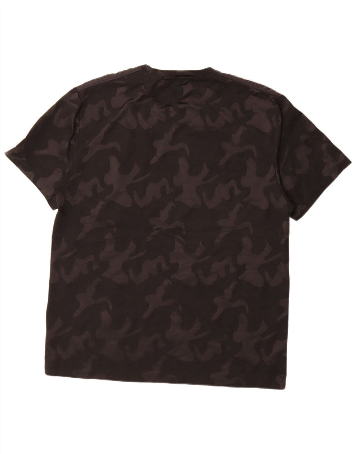 DKNY Herre T-Shirt Top XL Sort Camouflage Polyester