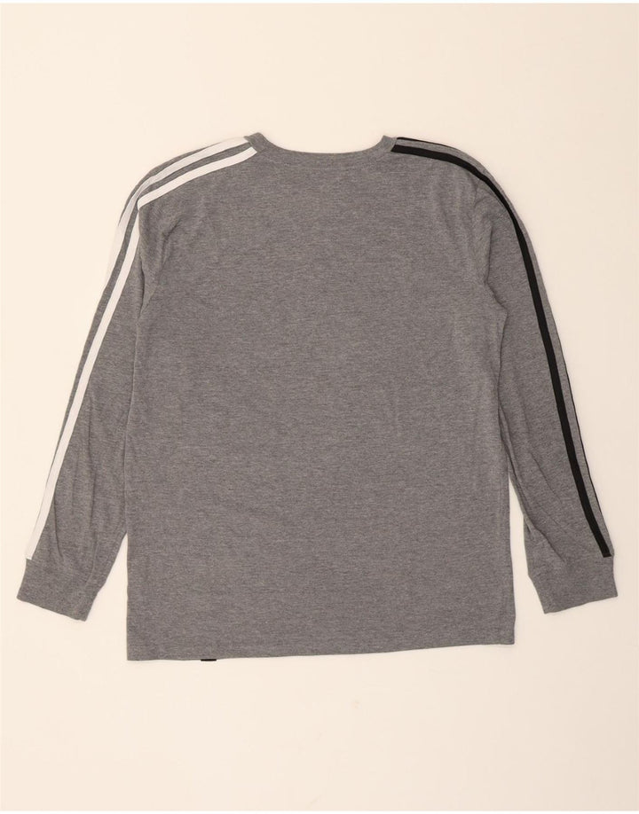 ADIDAS Boys Graphic Top Long Sleeve 12-13 Years Large Grey Cotton Vintage Adidas and Second-Hand Adidas from Messina Hembry 