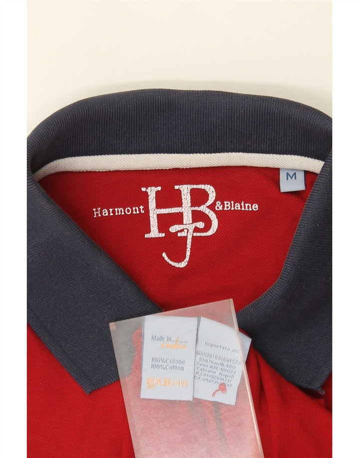 Harmont & Blaine Herre Regular Fit Polo Shirt Medium Rød Bomuld