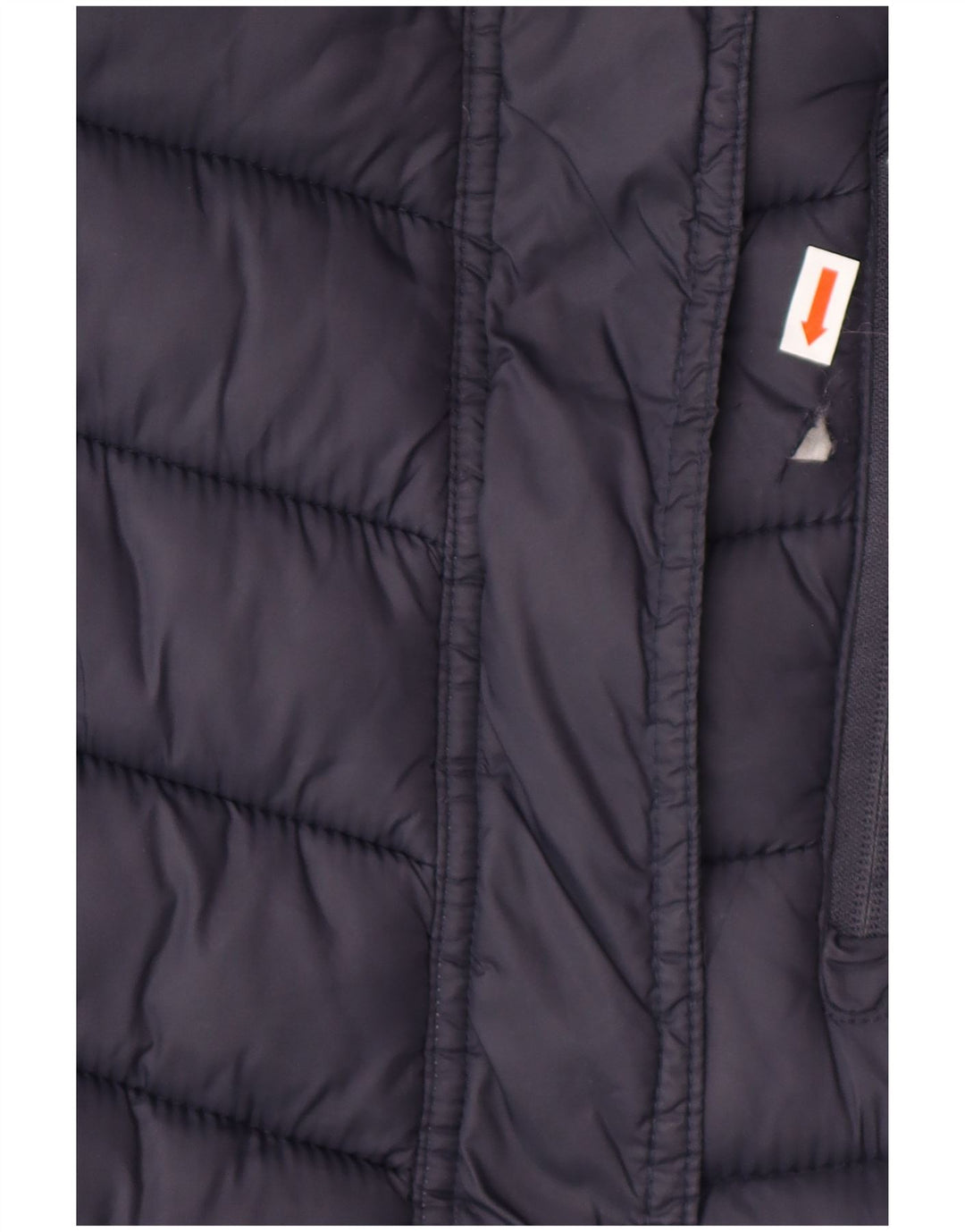 SUPERDRY Polstret frakke med hætte til kvinder UK 14 Medium marineblå nylon