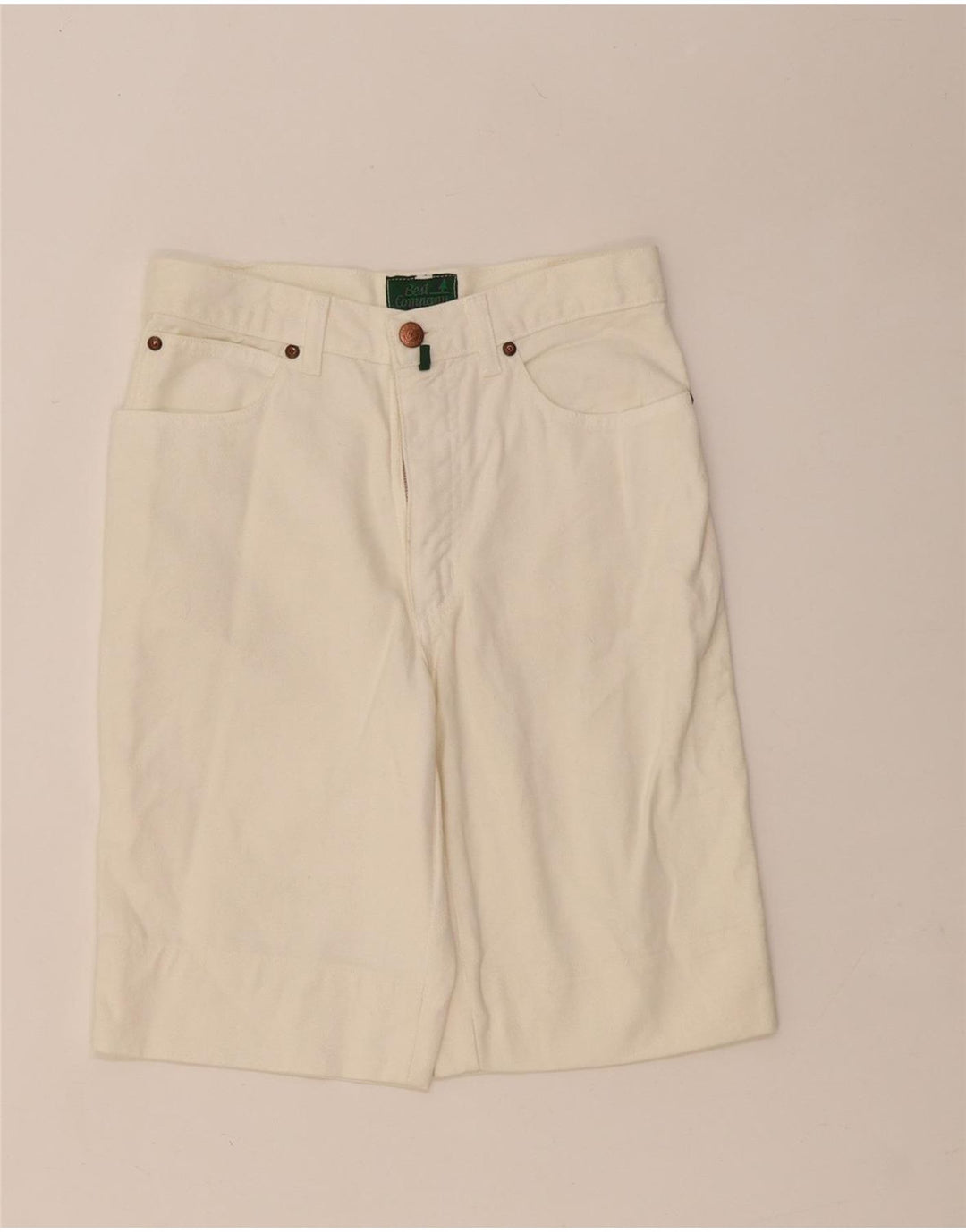 Bedste firma Bermuda Shorts til kvinder UK 14 Medium W28 Off White