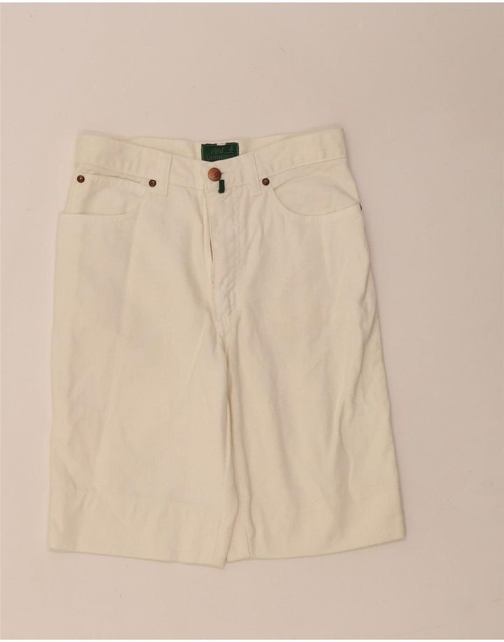 Bedste firma Bermuda Shorts til kvinder UK 14 Medium W28 Off White