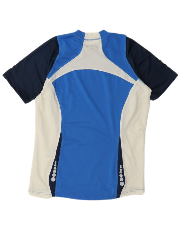 Asics Herre T-shirt Top Medium Blue Colourblock Polyester