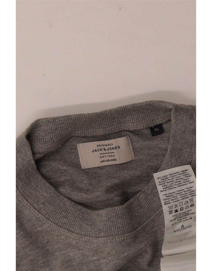 Jack & Jones Herre Sweatshirt Jumper XL Grå Bomuld