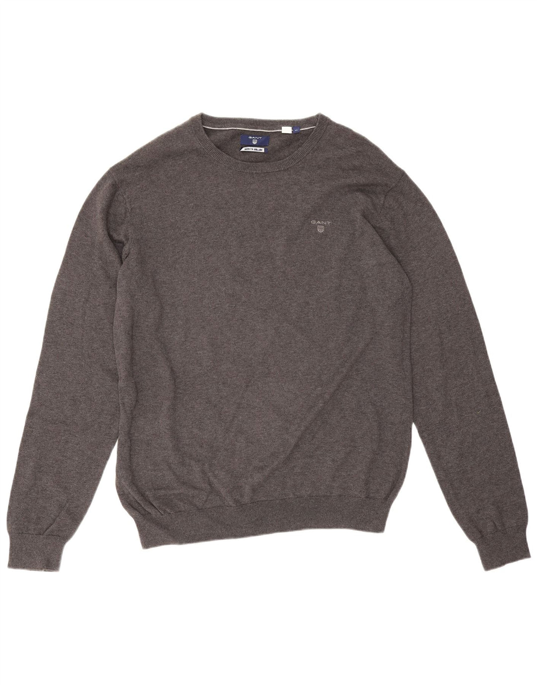 Gant herre sweater med rund hals XL grå bomuld