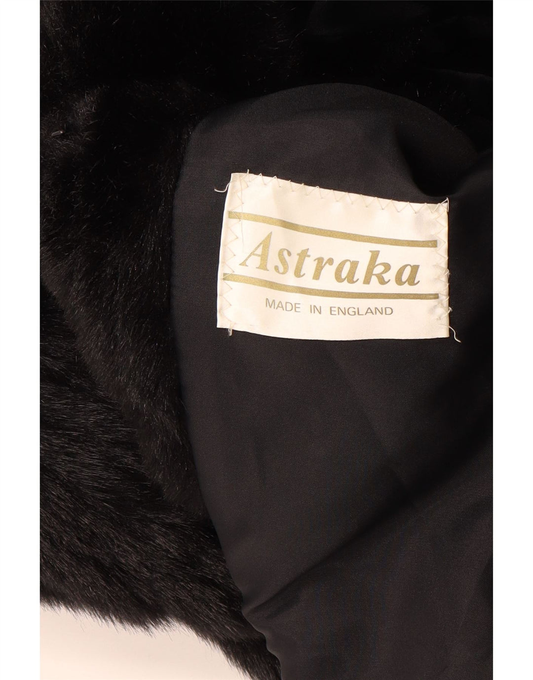 Astraka Dame imiteret Pelsjakke UK 14 Medium Sort Akryl