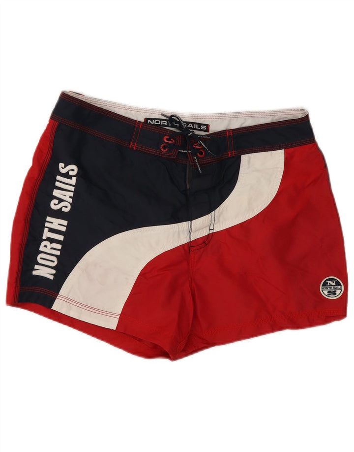 North Sails Herre grafiske badeshorts Små røde Colourblock Polyamid