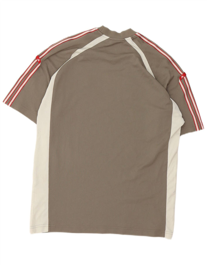Adidas Herre T-Shirt Top Lille Grå Colourblock Polyester