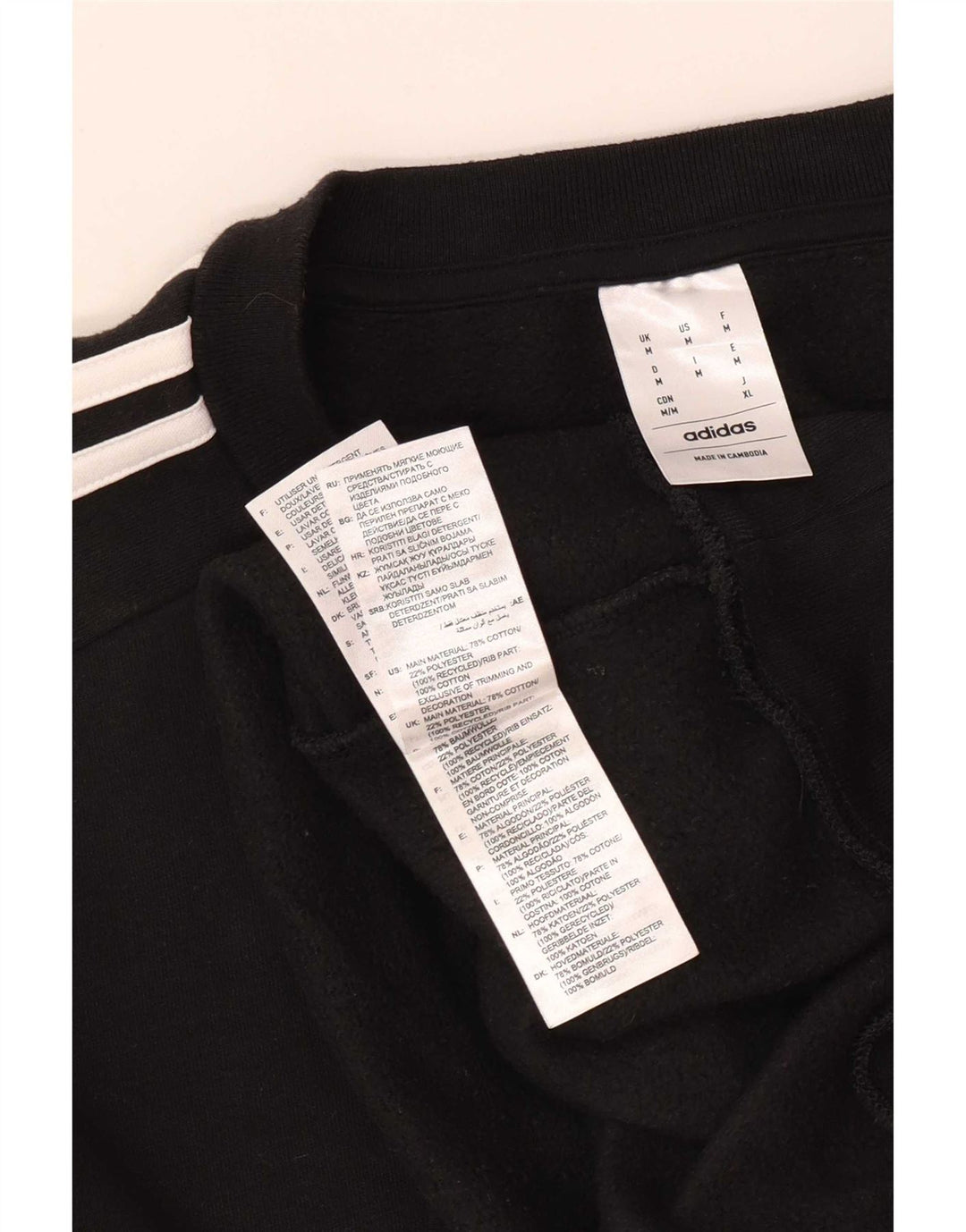 Adidas Sweatshirt Jumper Medium Sort bomuld til mænd