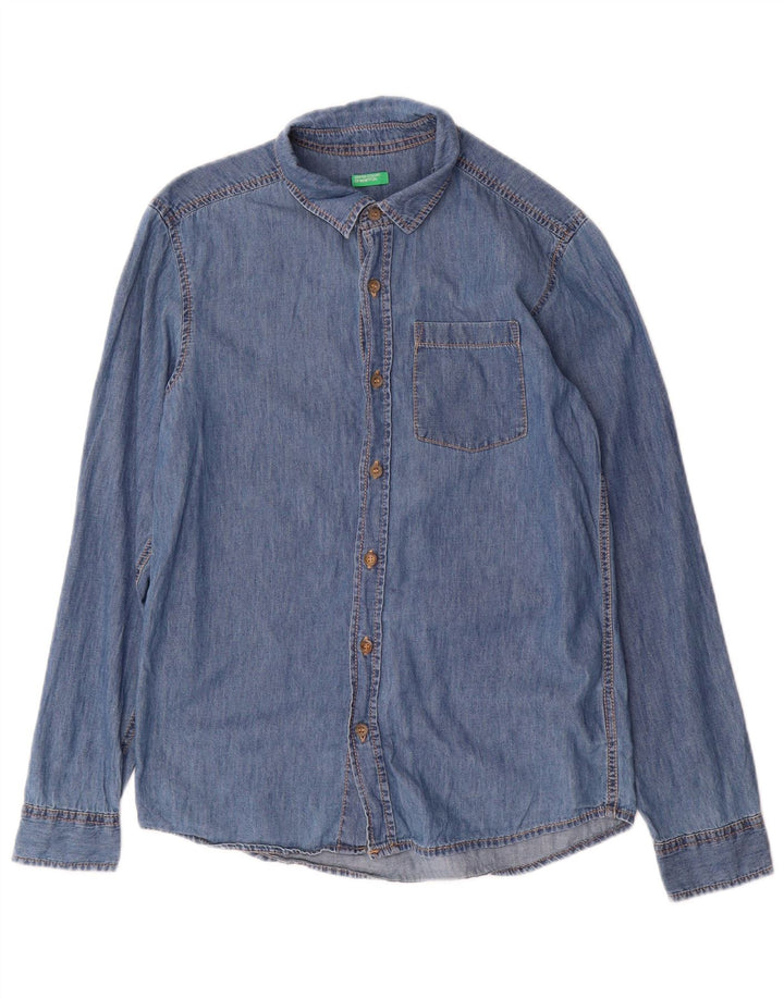 BENETTON drenge denimskjorte 14-15 år blå