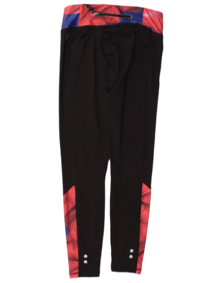 Puma Dame Leggings UK 12 Medium Sort Geometrisk