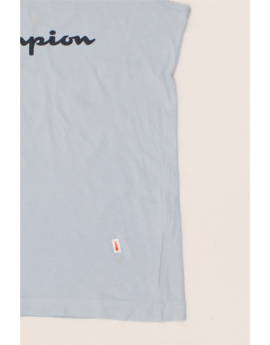 CHAMPION Boys Graphic Vest Top 11-12 Years Blue Vintage Champion and Second-Hand Champion from Messina Hembry 