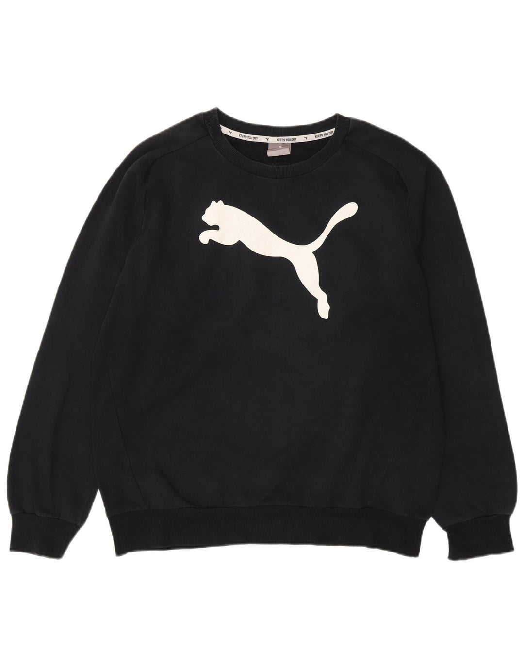 PUMA grafisk sweatshirt til mænd, stor sort