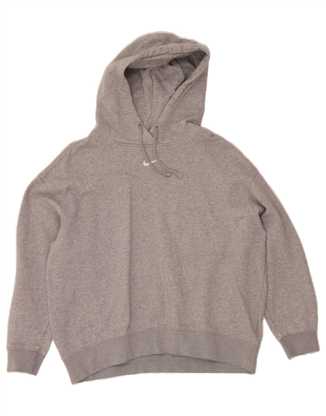 NIKE Womens Oversized Hoodie Jumper UK 14 Medium Grey Cotton Vintage Nike and Second-Hand Nike from Messina Hembry 