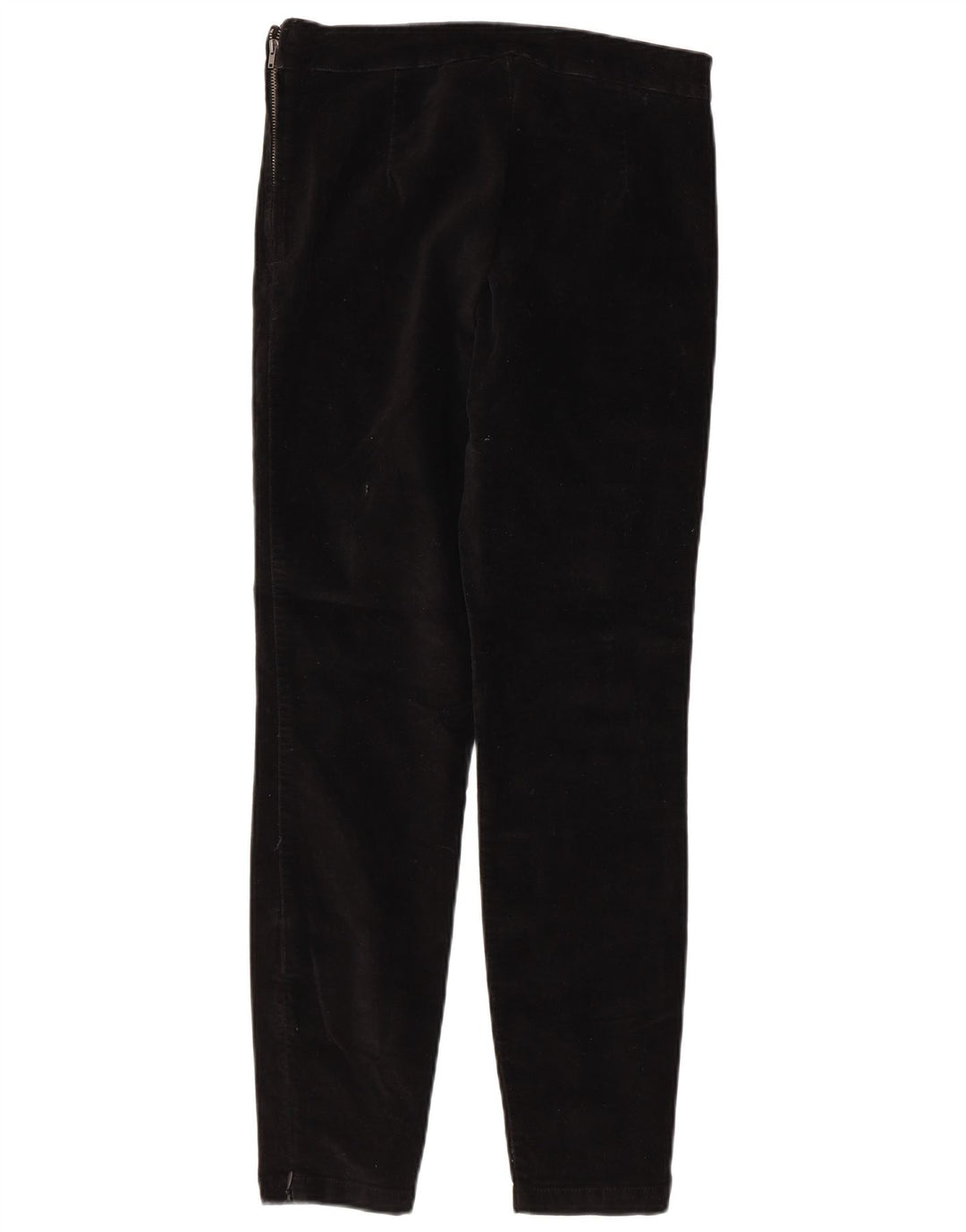 WAREHOUSE Dame Slim Velvet Casual Bukser UK 10 Small W30 L27 Black