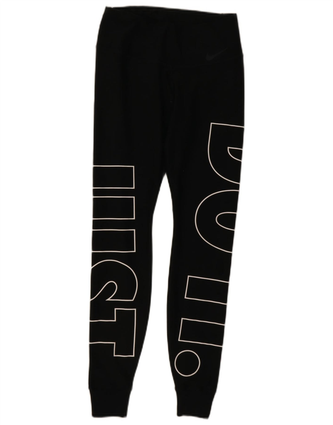 Nike Dame Dri Fit Grafiske Leggings UK 6 XS Sort Polyester