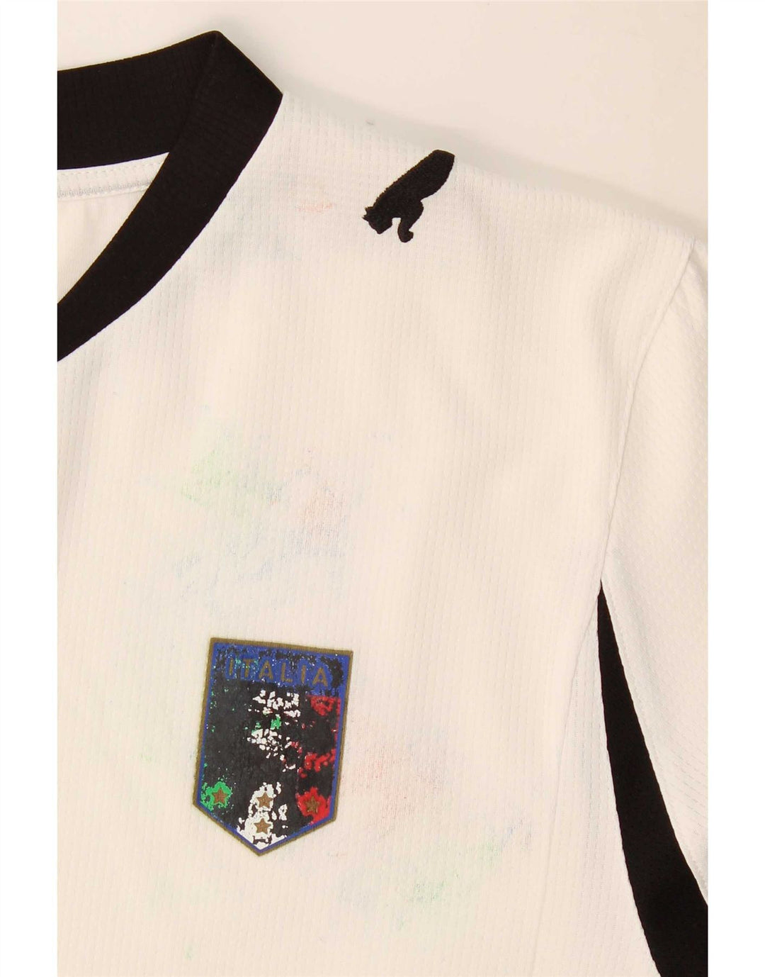 Puma Boys T-Shirt Top 13-14 år Hvid Colourblock