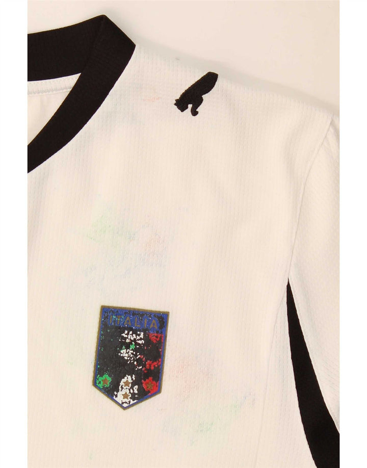 Puma Boys T-Shirt Top 13-14 år Hvid Colourblock