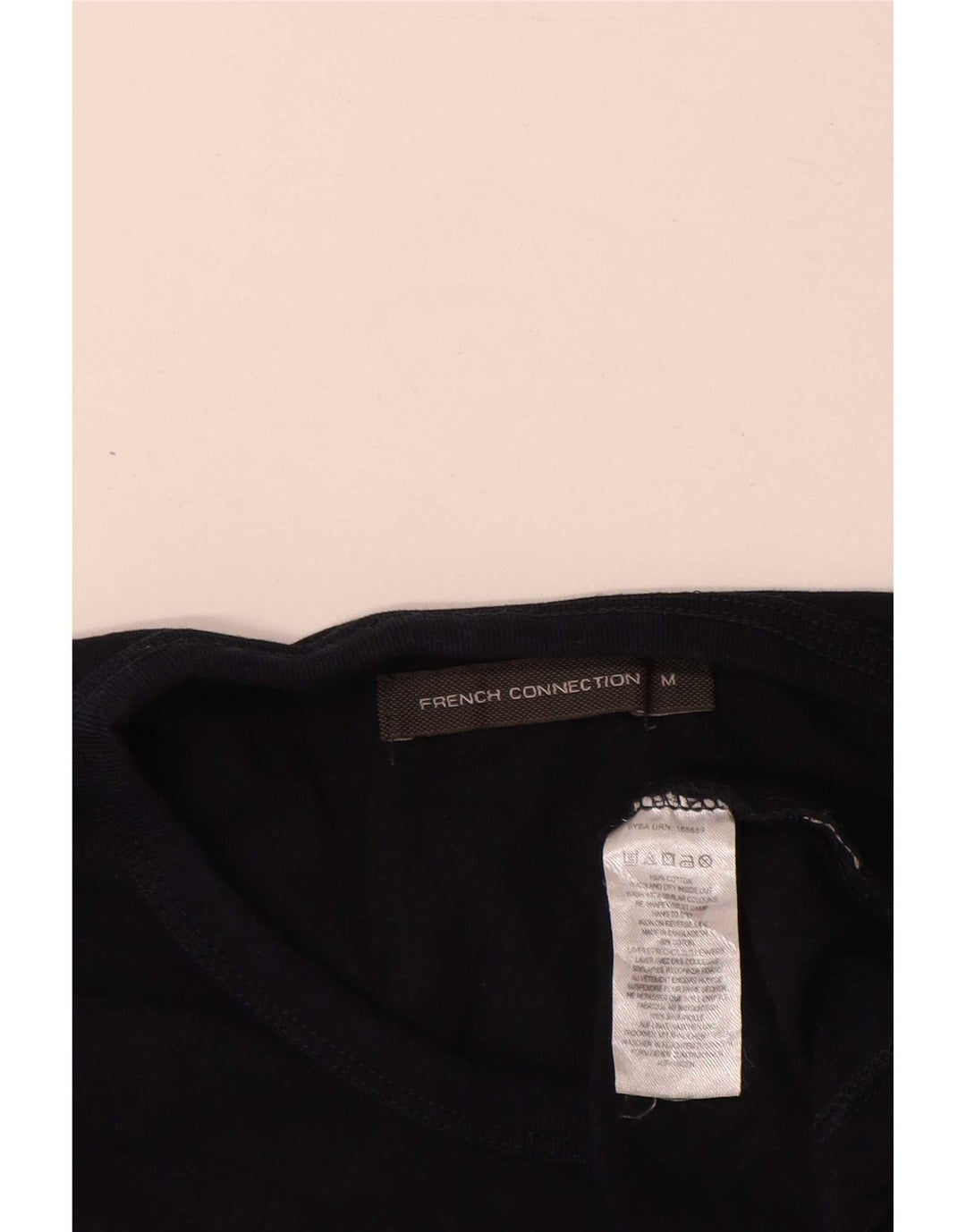 French Connection Herre T-shirt Top Medium Marineblå Bomuld