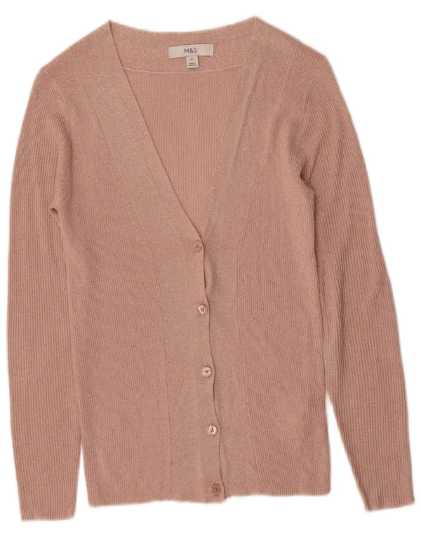Marks & Spencer dame cardigan sweater UK 6 XS Pink Viscose