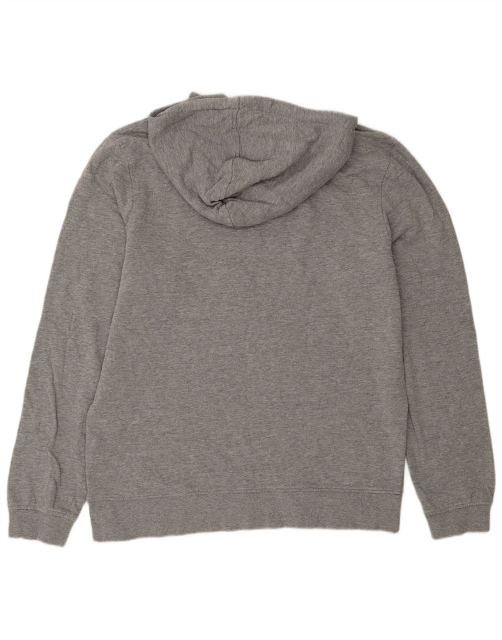 Jack & Jones Grafisk hættetrøje til mænd mellemgrå flækket bomuld