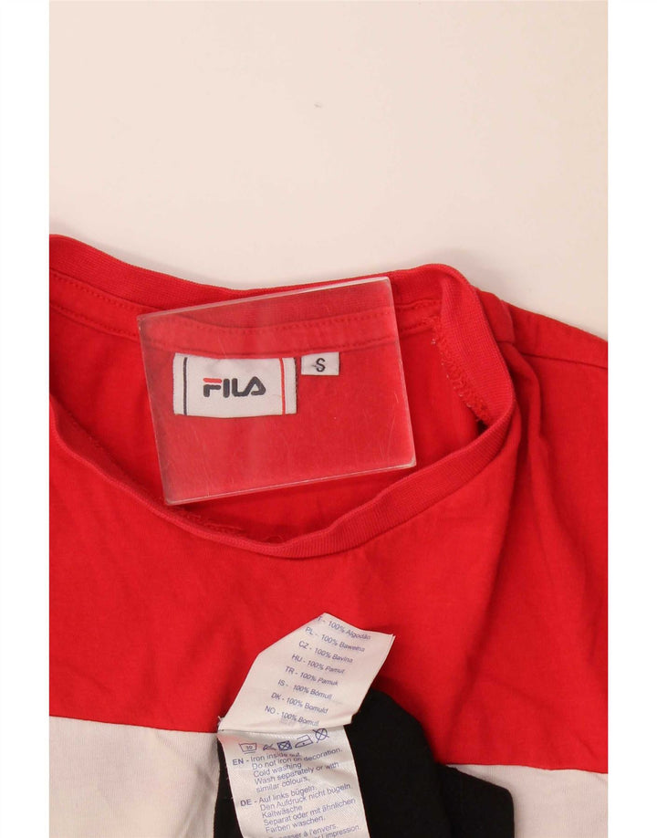 Fila Herre grafisk T-shirt Top Lille flerfarvet Colourblock Bomuld