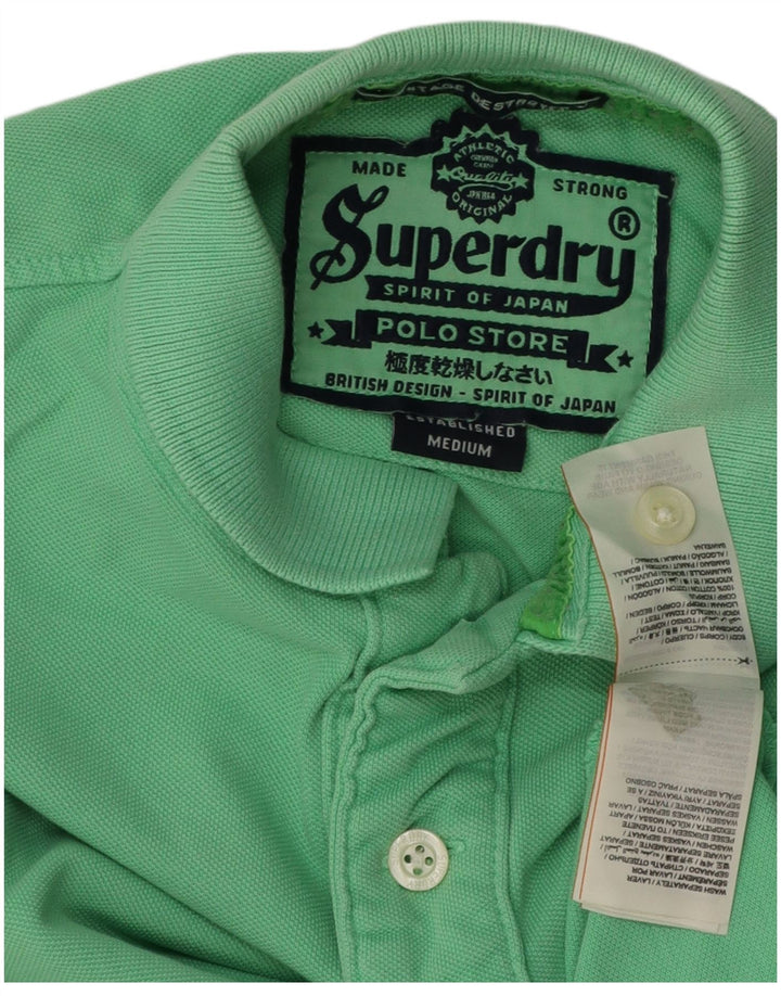 Superdry Rugby Polo Shirt til mænd Medium Grøn Bomuld