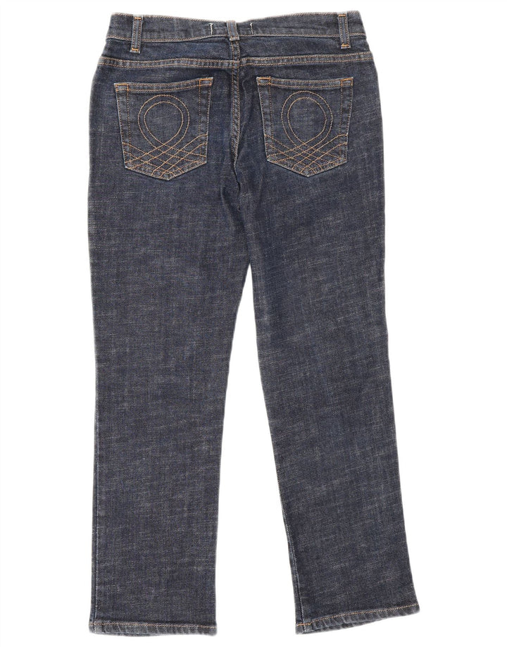 Benetton Womens Cropped Jeans IT 40 Small W26 L25 Navy Blue