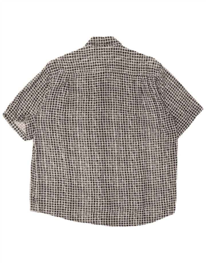 Cotton Club Kortærmet Herreskjorte Stor Sort Gingham