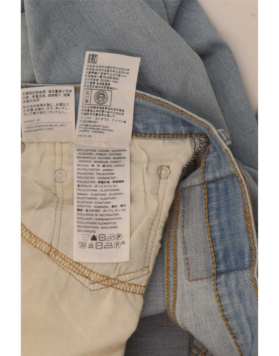 Levi's Dame 511 Slim Jeans W32 L32 Blå Bomuld