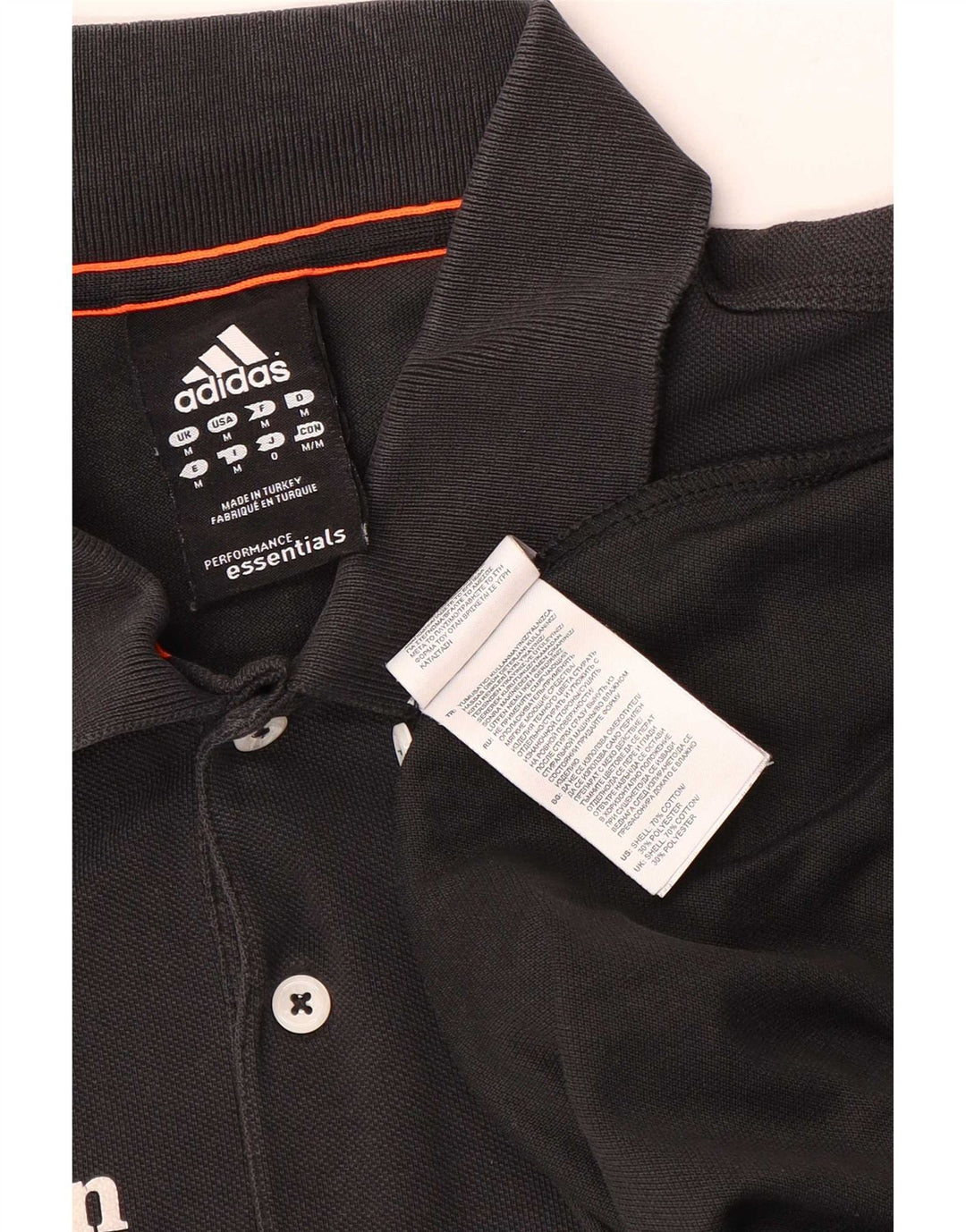 Adidas Herre Martin Grafisk Polo Shirt Medium Sort Bomuld