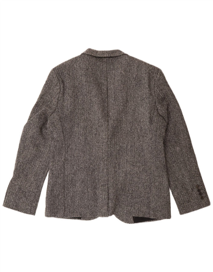 Asos Harris Tweed Herre Slim Fit Blazer Jacket UK 42 XL Grå sildeben