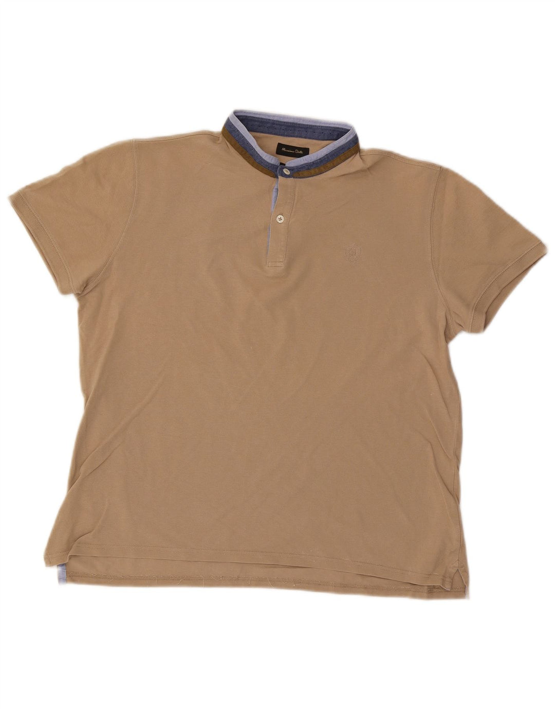 Massimo Dutti Herre Casual Fit Polo Shirt Large Beige