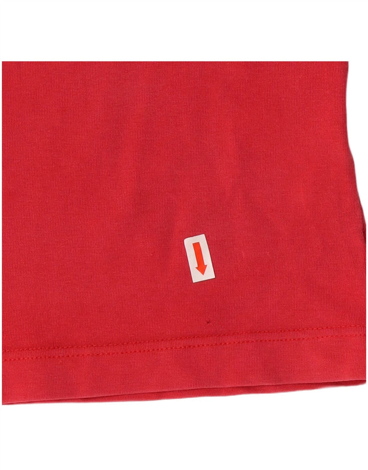ADIDAS Mens T-Shirt Top UK 38/40 Medium Red Cotton