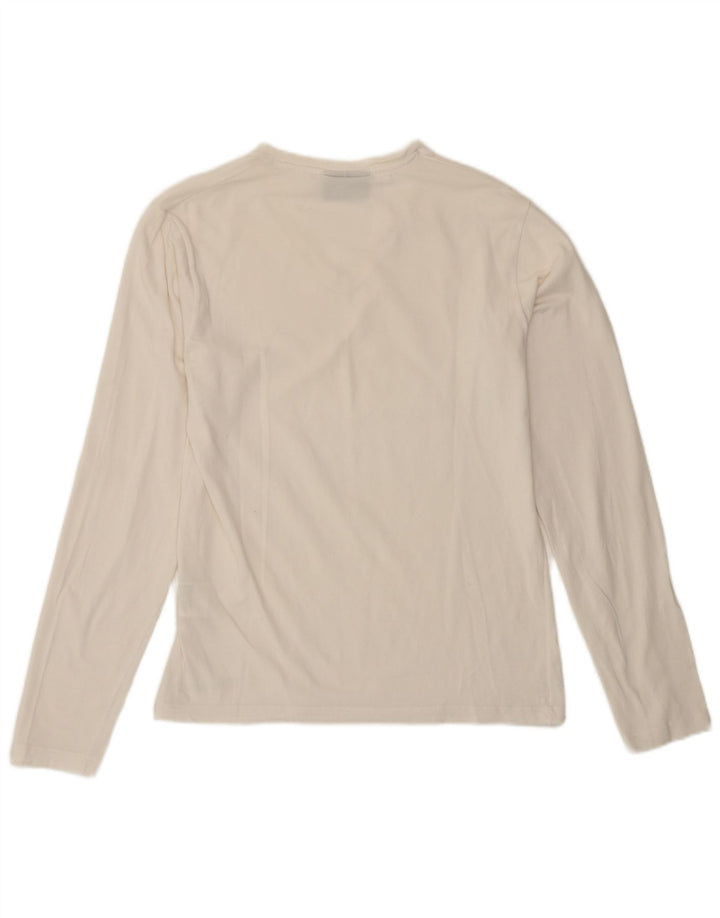 Wrangler Dame Top Langærmet UK 12 Medium Hvid Bomuld