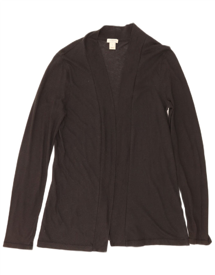 J. Crew Womens Open Cardigan Sweater UK 10 Small Black Bomuld