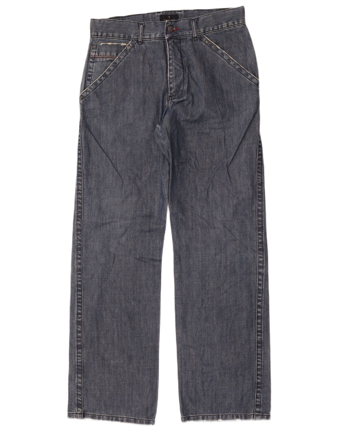Trussardi Herre Straight Jeans IT 48 Medium W32 L34 Blå Bomuld