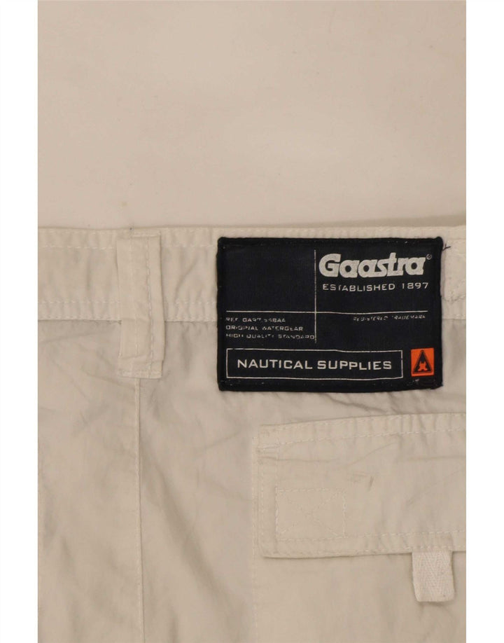Gaastra Herre Graphic Cargo Shorts Små W29 Hvid Bomuld