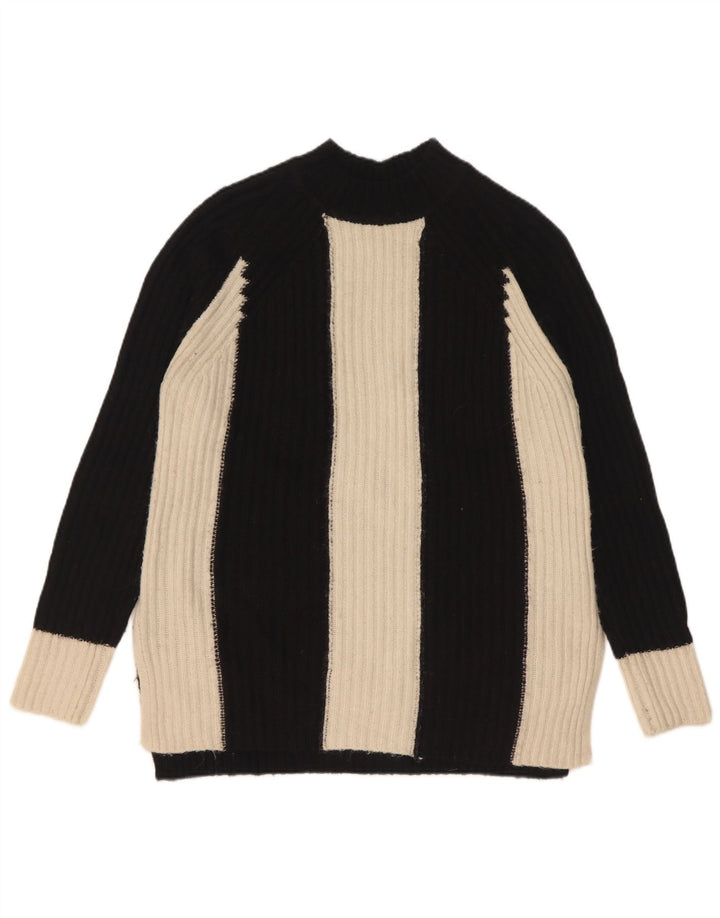 Marks & Spencer Dame Turtle Neck Jumper Sweater UK 10 Small Black
