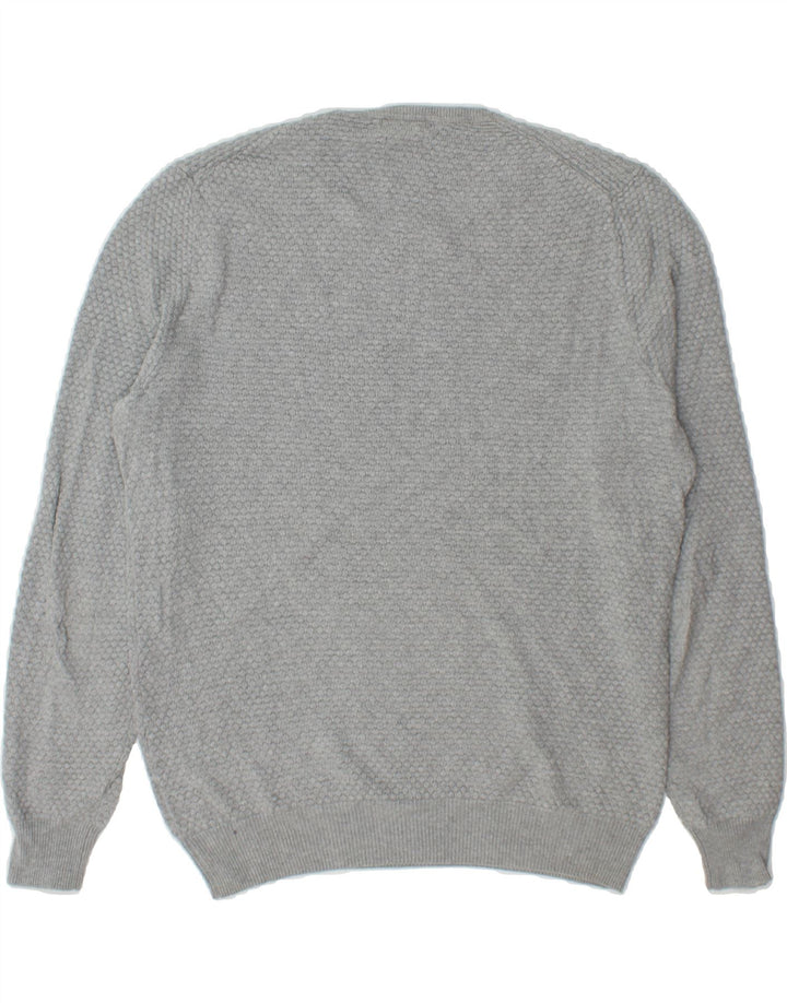 MASSIMO DUTTI Mens Boat Neck Jumper Sweater Medium Grey Vintage Massimo Dutti and Second-Hand Massimo Dutti from Messina Hembry 